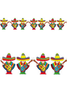 guirlande mexicaine, guirlande chanteurs mexicains, guirlandes sombreros