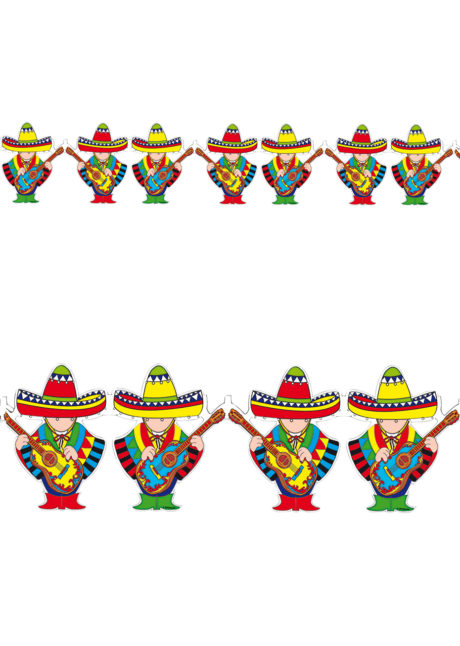 guirlande mexicaine, guirlande chanteurs mexicains, guirlandes sombreros, Guirlande Mexicaine, Ponchos et Sombreros