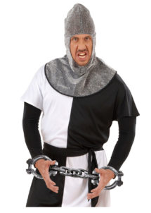 menottes de bagnard, accessoire prisonnier déguisement, accessoire déguisement prisonnier, fausses menottes, menottes chaines bagnard, accessoire déguisement