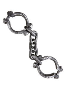 menottes de bagnard, accessoire prisonnier déguisement, accessoire déguisement prisonnier, fausses menottes, menottes chaines bagnard, accessoire déguisement