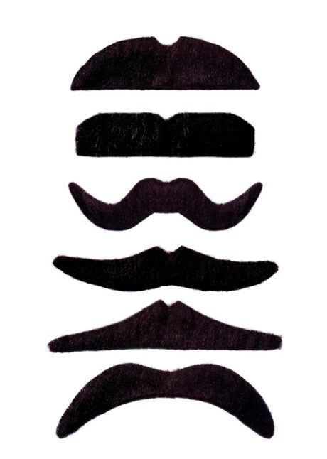 fausses moustaches, postiche, ausses moustaches réalistes, fausse moustache noire, moustache luxe, moustache noire, Moustache Noire, 6 Modèles au Choix