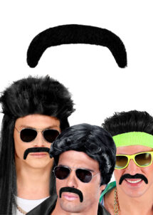 moustache noire, moustache déguisement, fausse moustache, Moustache Boy 70, Noire