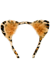 oreilles de léopard, serre tête oreilles, fausses oreilles de léopard, déguisement léopard accessoire, Oreilles de Léopard