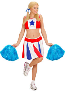 pompon de pom pom girl, pompon bleu de cheerleader