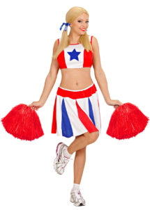 pompon rouge cheerleader, pompon pompom girl rouge