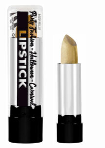 rouge à lèvres métal doré, maquillage métallisé