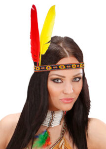 bandeau plume d'indien, accessoire déguisement indienne, bandeau indien à plume, accessoire déguisement, déguisement d'indien, déguisement d'indienne, plumes d'indien, coiffe indienne
