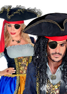 cache oeil de pirate, accessoire pirate, boucle d'oreille pirate