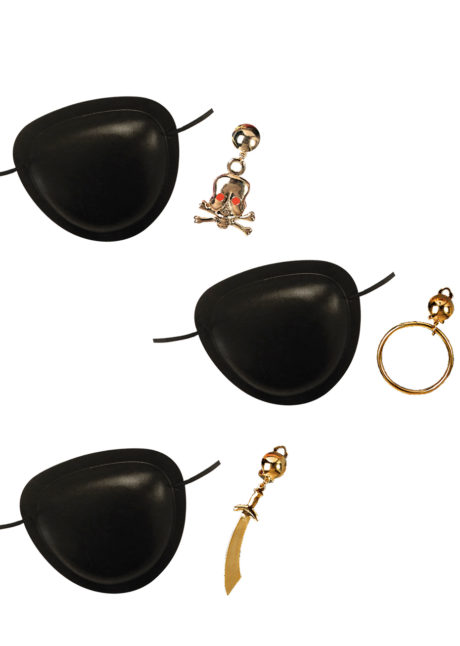 cache oeil de pirate, accessoire déguisement pirate, bandeau pirate déguisement, cache oeil déguisement pirate, accessoire déguisement, accessoire pirate, Cache Oeil de Pirate, Boucle d’Oreille