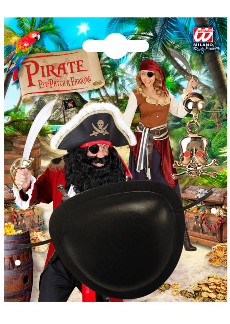 cache oeil de pirate, accessoire déguisement pirate, bandeau pirate déguisement, cache oeil déguisement pirate, accessoire déguisement, accessoire pirate, Cache Oeil de Pirate, Boucle d’Oreille