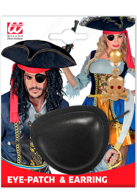cache oeil de pirate, accessoire pirate, boucle d'oreille pirate, Cache Oeil de Pirate, Boucle d’Oreille
