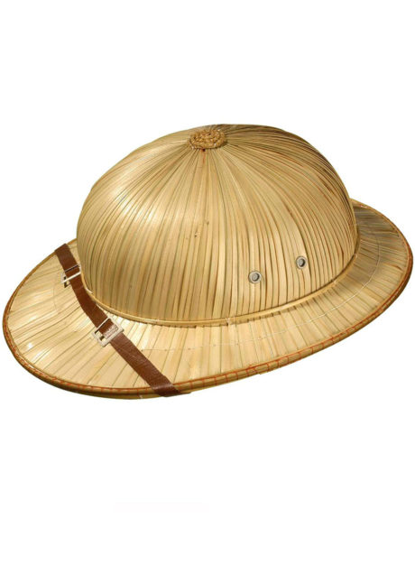 casque colonial, casque en paille, accessoires déguisement colonial, Casque Colonial