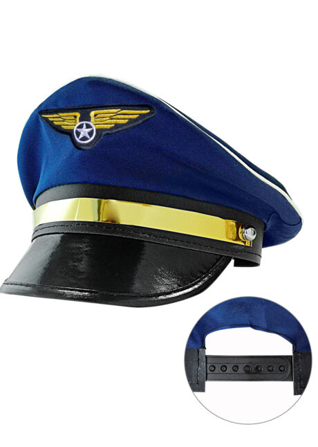 casquette de pilote, accessoires déguisement pilote, casquettes de pilote paris, Casquette de Pilote, Bleue