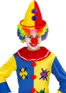 chapeau de clown, chapeau de clown pour enfant, chapeaux enfants, chapeau pointu de clown