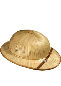 casque colonial, casque en paille, accessoires déguisement colonial, casque explorateur