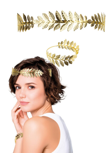 couronne de lauriers, couronne romaine, couronne grecque, lauriers, Couronne de Lauriers, avec Bracelet Assorti