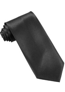 cravate noire, cravate noire satin, cravate années 30, Cravate Noire, Satin