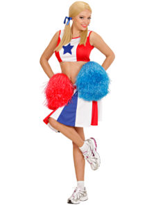 déguisement pompom girl adulte, déguisement cheerleader adulte, costume cheerleader femme, costume pompom girl