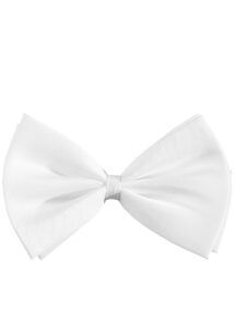 noeud papillon déguisement, accessoire déguisement, noeud pap déguisement, noeud papillon cérémonie, noeud papillon réglable, noeud papillon blanc, Noeud Papillon Réglable, Blanc