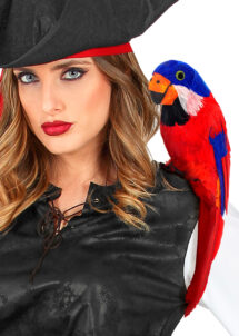 perroquet de pirate, perroquet décoration tropicale, perroquet en plumes