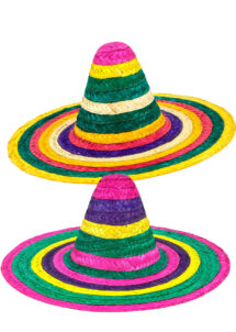 sombrero mexicain, chapeau mexicain, sombrero, Sombrero Mexicain, Rayures Multicolores
