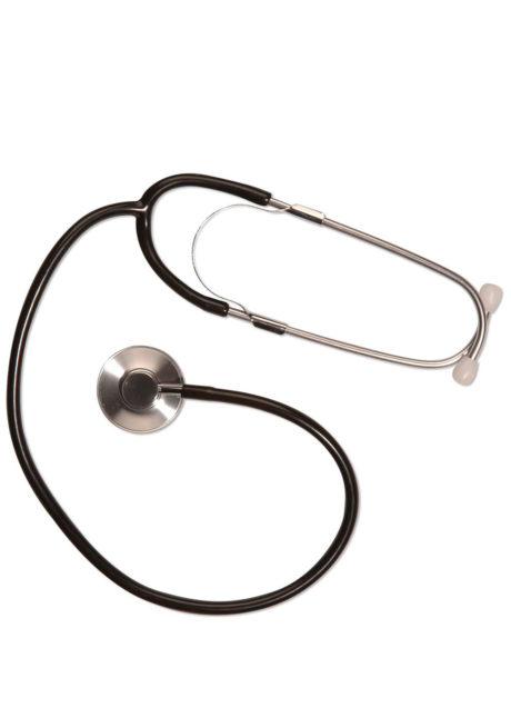 accessoire stéthoscope déguisement, accessoire infirmière déguisement, accessoire déguisement infirmière, faux stéthoscope déguisement, accessoire déguisement chirurgien,, Stéthoscope Fonctionnel, Noir