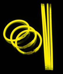 bracelets fluos, soirée fluo, accessoires fluos, batons fluos, Bracelets Fluos, x 100, Jaune