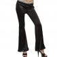 déguisement soirée disco, déguisement disco, pantalon pattes d'eph, pantalon disco femme, costume disco femme, costume années 80 déguisement, pantalon pattes d'éléphant déguisement, accessoire déguisement disco Déguisement Disco, Pantalon Fluide Noir