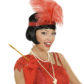 bandeau charleston rouge, bandeau charleston, bandeau à plumes, accessoire déguisement, accessoire années 30, accessoire cabaret, bandeau charleston, bandeau années 30, bandeau années 20, déguisement charleston, accessoire déguisement charleston Bandeau Charleston à Plumes, Rouge