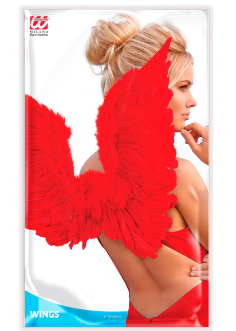 ailes plumes rouges, ailes diable, ailes démons, Ailes d’Ange en Plumes Rouges