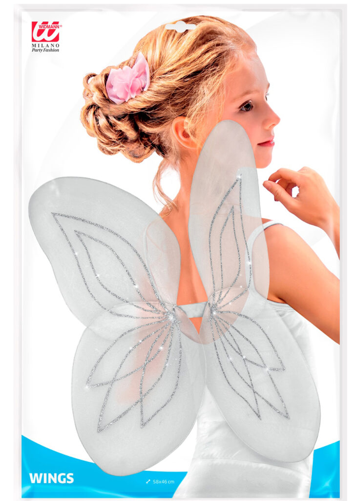 Set Costume De Fée - Ailes En Organza Scintillantes + Diadème + Bâton étoile - Accessoires Déguisement Pour Enfant Et Adulte - Blanc - 10