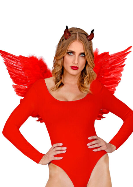 ailes plumes rouges, ailes diable, ailes démons, Ailes d’Ange en Plumes Rouges