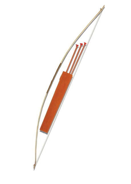 arc de déguisement, faux arc, arc avec flèches, arc de robin des bois, arc d'indien, Arc et Flèches avec Sac Suédine, 152 cm