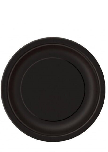 assiettes en carton, vaisselle jetable, vaisselle pour anniversaire, assiettes noires Halloween, Vaisselle Noire, Assiettes