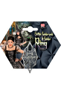 bague araignée en métal, bague halloween