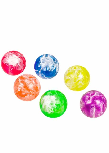 BALLES REBONDISSANTES, JOUETS PINATA, petits jouets balles rebond, Balles Rebondissantes Effet Marbré – Lot de 6 Jouets à Pinata