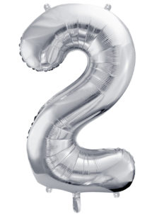 ballon chiffre, ballon alu chiffre, ballon chiffre 2 argent