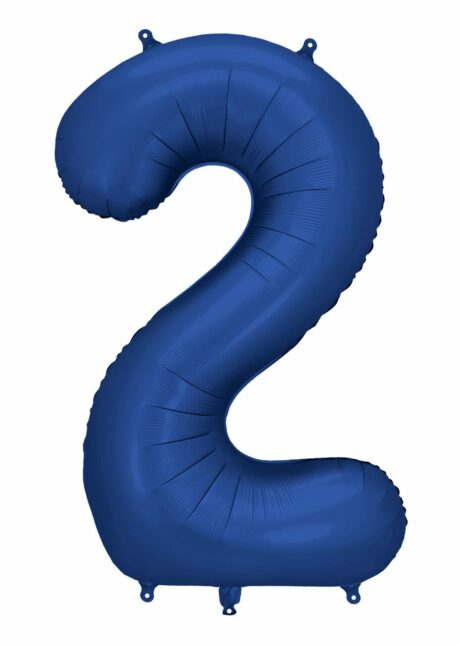 ballon chiffre 2, ballons anniversaire chiffre 2, ballon chiffre 2 bleu, Ballon Chiffre 2 Géant 86 cm