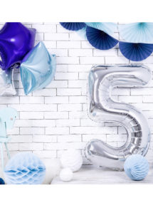 Ballon Alu Chiffre 5 - Argent - 86 cm - My Party Kidz