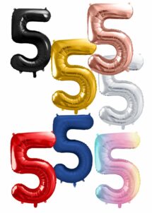 ballon chiffre 5 géant, ballon chiffre 5 anniversaire, ballon chiffre 5, Ballon Chiffre 5 Géant 86 cm