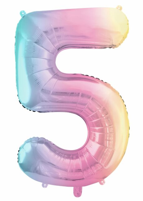 ballon chiffre 5 géant, ballon chiffre 5 anniversaire, ballon chiffre 5 PASTEL, Ballon Chiffre 5 Géant 86 cm