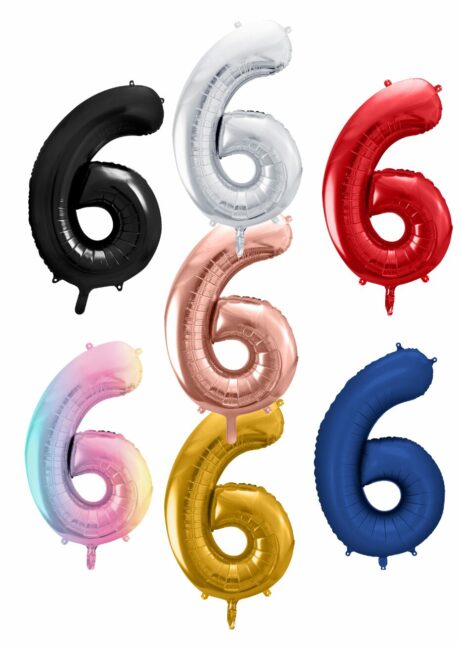 ballon chiffre 6 géant, ballon chiffre 6 anniversaire, ballon chiffre âge, Ballon Chiffre 6 Géant 86 cm