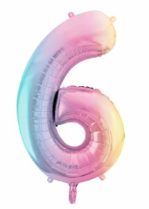 ballon chiffre 6 géant, ballon chiffre 6 anniversaire, ballon chiffre pastel