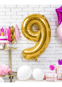 ballon chiffre, ballon alu chiffre, ballon chiffre 9 or