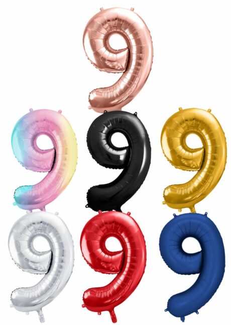 ballon chiffre 9 géant, ballon chiffre 9 anniversaire, Ballon Chiffre 9 Géant 86 cm