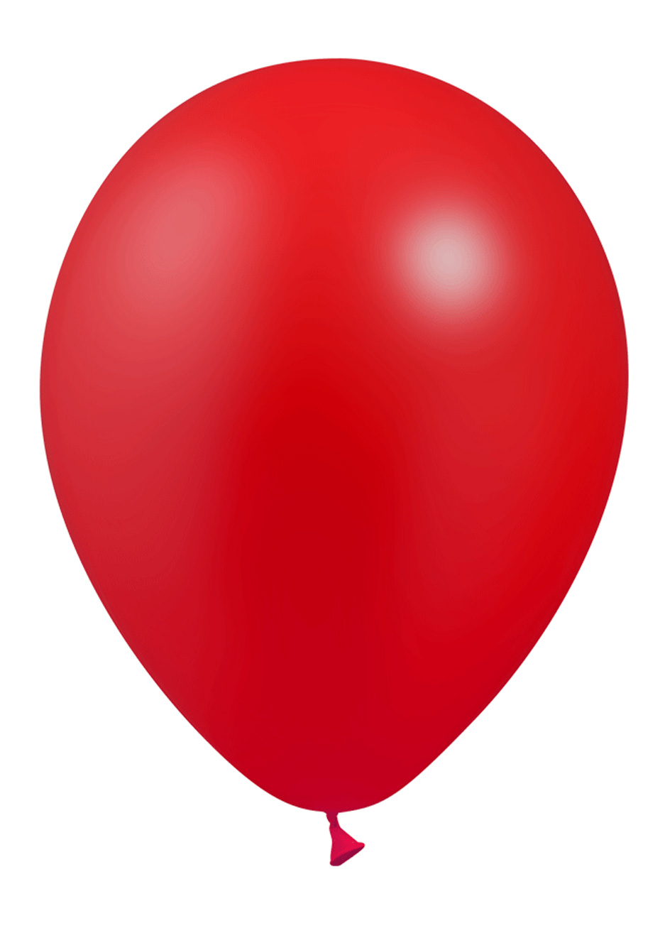 Ballons Rouge Poppy Métal, en Latex - Aux Feux de la Fête - Paris