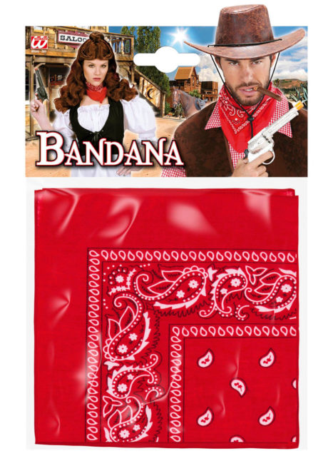 bandana cowboy, bandana de cowboy, foulard de cowboy, accessoires cowboys, soirée western, bandana rouge, Bandana de Cowboy, Rouge