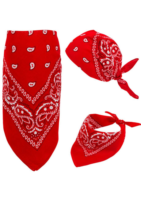 bandana cowboy, bandana de cowboy, foulard de cowboy, accessoires cowboys, soirée western, bandana rouge, Bandana de Cowboy, Rouge