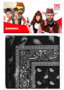 bandana cowboy, bandana de cowboy, foulard de cowboy, accessoires cowboys, soirée western, bandana noir