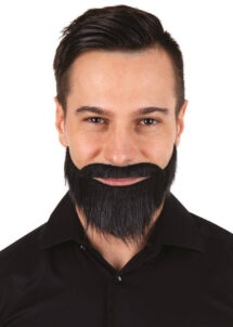 postiche, barbe noire, fausse barbe